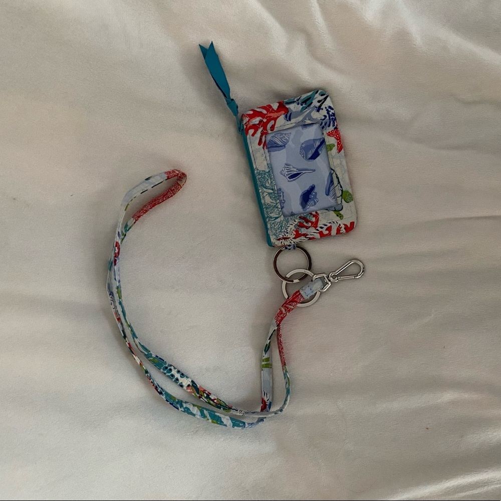 Vera Bradley Shore Things pattern lanyard and ID case.